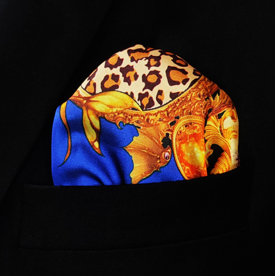 Mixed Pattern Silk Pocket Square