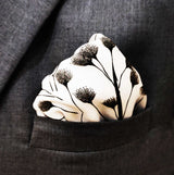 Modern Floral Silk Pocket Square