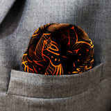 Gold Ornamental Silk Pocket Square