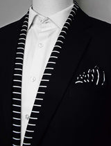 White Cane Crow - Silk Scarf & Pocket Square Set - Combo Sets | Monzoro Pakistan