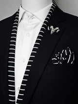 White Cane Crow Silk Scarf Set - Combo Sets | Monzoro Pakistan