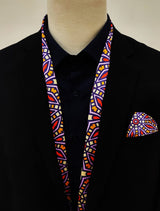 Colourful Abstract Art - Silk Men Scarf & Pocket Square Set - Combo Sets | Monzoro Pakistan
