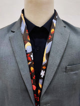Winter Birds and Autumn Leaves - Silk Scarves - Silk Scarves | Monzoro Pakistan