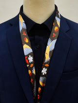 Winter Birds and Autumn Leaves - Silk Scarves - Silk Scarves | Monzoro Pakistan