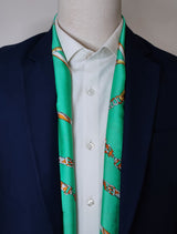 Chains and Straps (sea Green) - Silk Men Scarves - Silk Scarves | Monzoro Pakistan