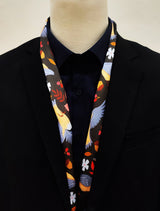 Winter Birds and Autumn Leaves - Silk Scarves - Silk Scarves | Monzoro Pakistan