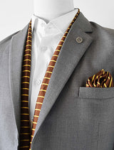 Yellow Cane Hazel Silk Scarf Set - Combo Sets | Monzoro Pakistan