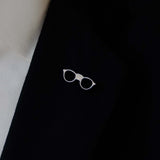 GUNMETAL EYEGLASSES FRAME LAPEL PINS