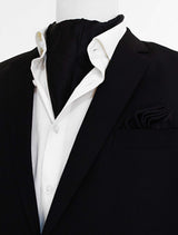 The Black Matter Silk Ascot & Pocket Square Set - Combo Sets | Monzoro Pakistan