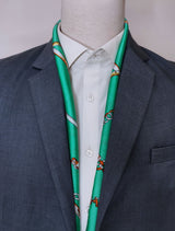 Chains and Straps (sea Green) - Silk Men Scarves - Silk Scarves | Monzoro Pakistan