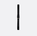 Classic Shiny Leather - Pin Buckle Slim Belt - Black - Belts | Monzoro Pakistan