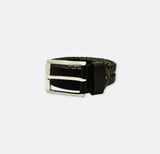 Braided Leather - Pin Buckle Belt - Black - Belts | Monzoro Pakistan