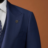 Blue & Gold Button Lapel Pin