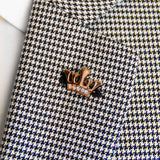 The Crown Golden Metal Lapel Pin