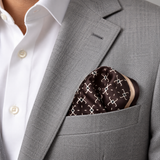 Chocolate Honeycomb Silk Pocket Square