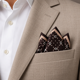Chocolate Honeycomb Silk Pocket Square