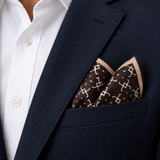 Chocolate Honeycomb Silk Pocket Square
