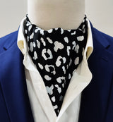 Black and White Leopard Silk Ascots - Ascots | Monzoro Pakistan