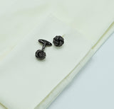 Weave Knot - Gun Metal Cufflinks