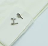 Play Tennis - Silver Cufflinks - Cufflinks | Monzoro Pakistan