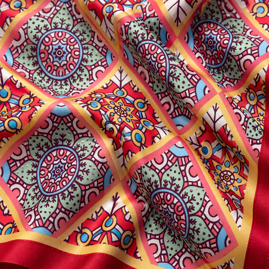 Marrakesh Mandala Silk Pocket Square