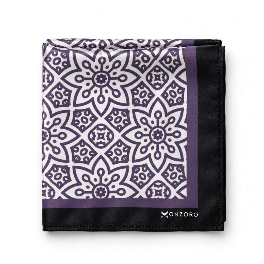 Midnight Magenta Silk Pocket Square
