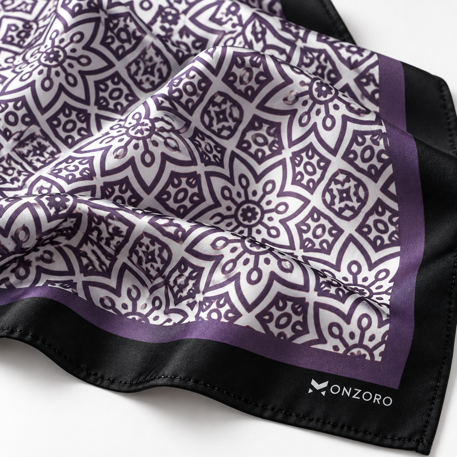 Midnight Magenta Silk Pocket Square