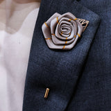 Grey Texture Floral Lapel Pins - Lapel Pins | Monzoro Pakistan
