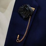 Mini Black Polka Drops Floral Lapel Pins - Lapel Pins | Monzoro Pakistan