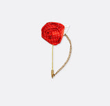 Mini Red Polka Drops Floral Lapel Pins - Lapel Pins | Monzoro Pakistan