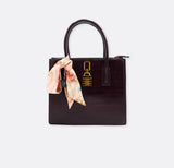 Curb and link chain art - silk twilly scarves