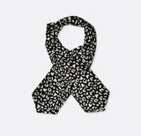 Black and White Leopard Silk Ascots - Ascots | Monzoro Pakistan