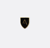 CLASSIC KNIGHT SHIELD – Dark Brown AND GOLD LAPEL PINS