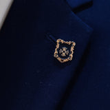 IRON CROSS KNIGHT SHieLD – BLUE AND GOLD LAPEL PINS