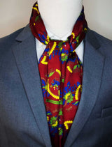 Maroon Paisley and Floral - Silk Men Scarves - Silk Scarves | Monzoro Pakistan