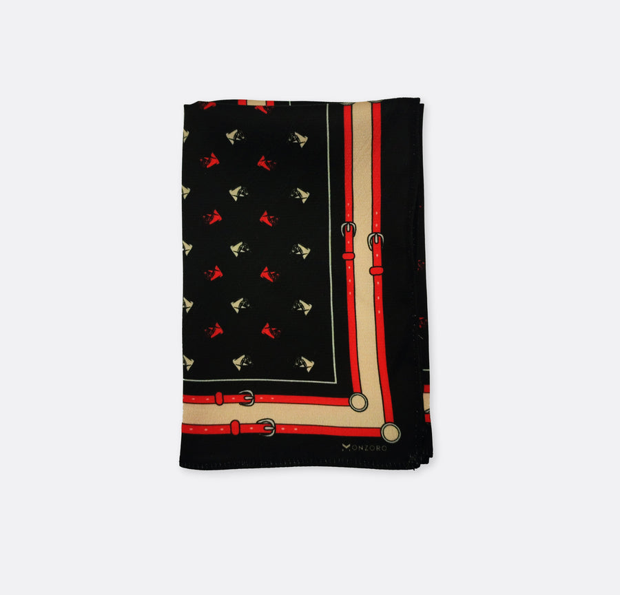 Abstract Horse Silk Pocket Squares