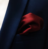 Bordeaux Wine Solid - Silk Pocket Squares