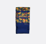 Navy Blue Paisley and Floral - Silk Men Scarves - Silk Scarves | Monzoro Pakistan