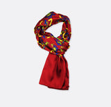 Maroon Paisley and Floral - Silk Men Scarves - Silk Scarves | Monzoro Pakistan