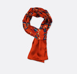 Rust Paisley and Floral - Silk Men Scarves - Silk Scarves | Monzoro Pakistan