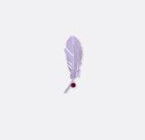 BIRD FEATHER – METTALIC Silver LAPEL PINS