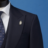 Peppermint Leaf Silver Lapel Pin