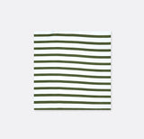 White & Green Stripes - Silk Pocket Square