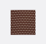 Coffee Base Polka Dots - Silk Pocket Square