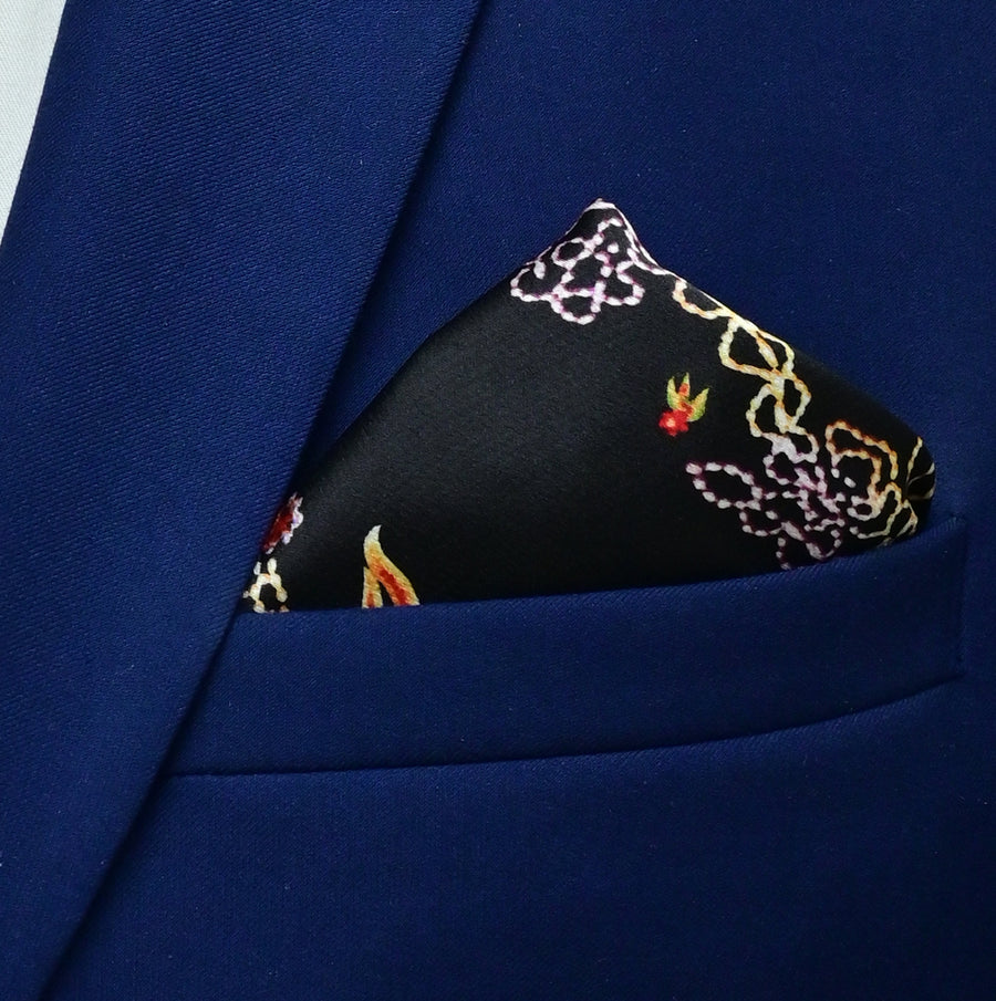 Ball Chain Art Silk Pocket Squares