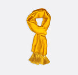 Mustard Solid - Silk Scarves - Silk Scarves | Monzoro Pakistan