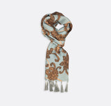 Grey Box Pleated - Silk Scarves - Silk Scarves | Monzoro Pakistan