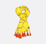 Chains and Straps (yellow) - Silk Scarves - Silk Scarves | Monzoro Pakistan