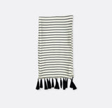Sleek Black & White Stripes - Silk Men Scarves - Silk Scarves | Monzoro Pakistan