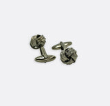 Weave Knot - Gun Metal Cufflinks